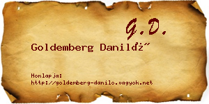 Goldemberg Daniló névjegykártya